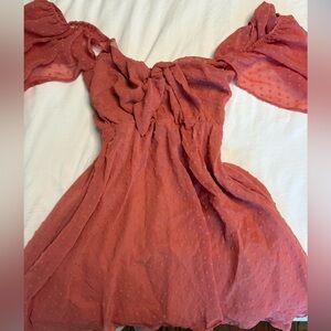 Altar'd State Coral Midi Dress